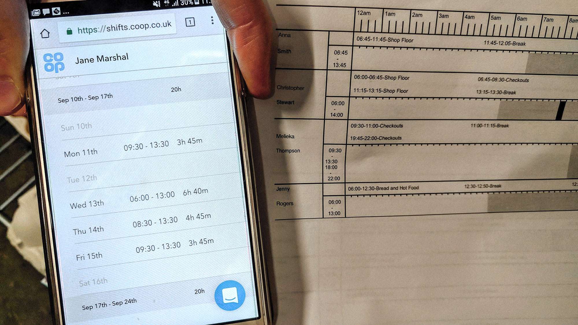 Screenshot of the app